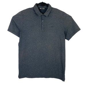 Travis Mathew Golf Polo Shirt Gray Short Sleeve Cotton Poly Blend